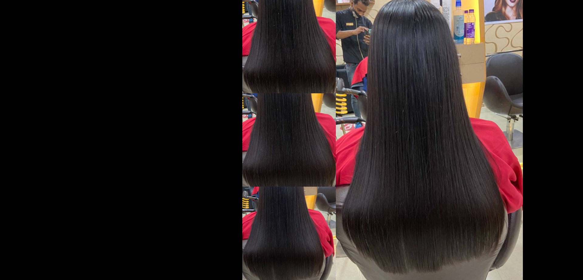 Hair smoothing results panel
